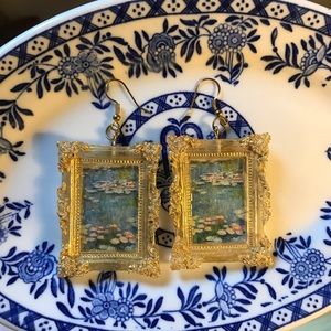 Claude Monet Painting Earrings